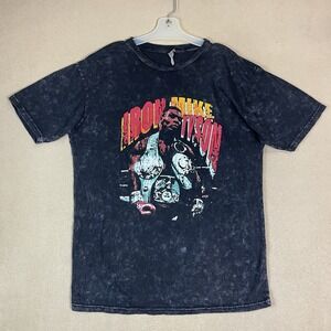 Zuni T Shirt Mens L Black Iron Mike Tyson Graphic Short Sleeve Crew Neck‎